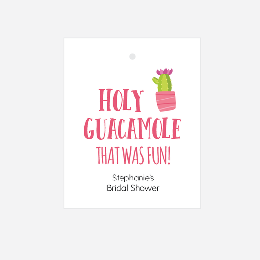 Holy Guacamole Bridal Shower Favor Tags
