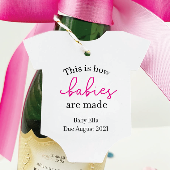 This is How Babies are Made Champagne Favor Tags