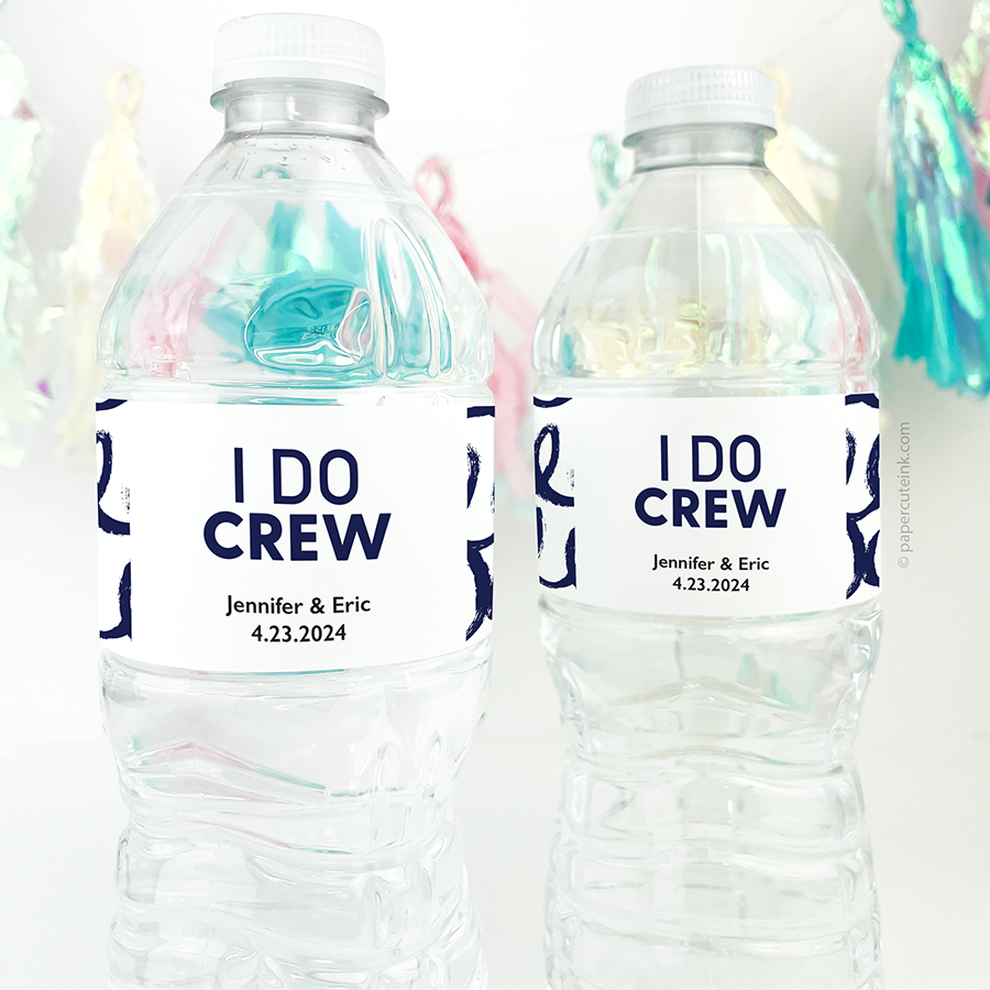 i do crew wedding party water bottle stickers labels