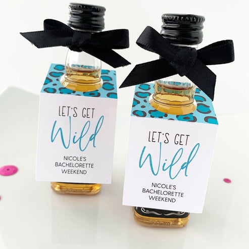 Lets Get Wild Bachelorette Party Mini Bottle Tags – Paper Cute Ink
