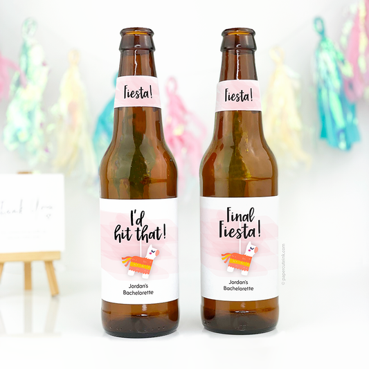 bridal shower custom beer bottle labels