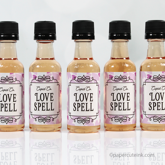 adult valentine party favors love spell mini liquor bottle labels