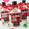 Holiday Mini Bottle Tags Red Plaid Instant Download