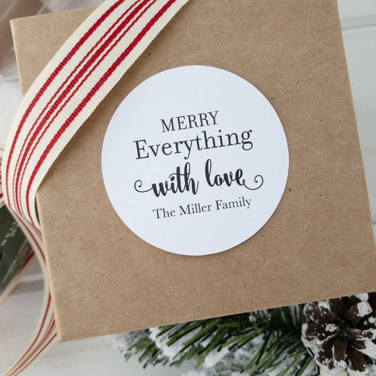 Merry Everything Christmas Gift Label