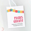 muchas gracias engagement party favor tags