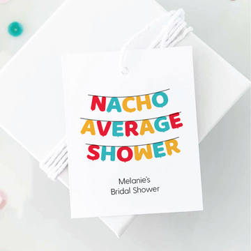 nacho average baby shower favor tags