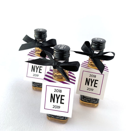 New Years Eve Party Mini Bottle Party Favor Tags-mini bottle tags-Paper Cute Ink