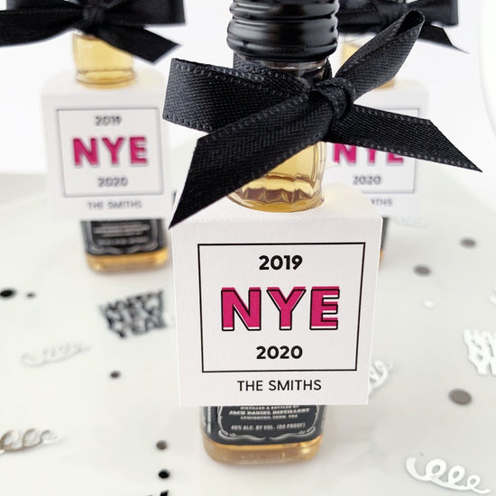 New Years Eve Party Favor Tags-mini bottle tags-Paper Cute Ink