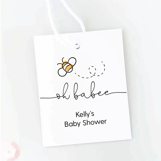 oh babee baby shower favor tags