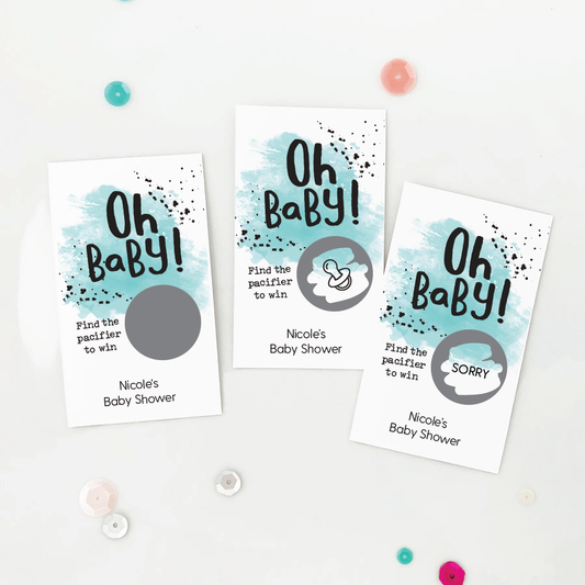 Baby Shower Diaper Raffle Cards Game