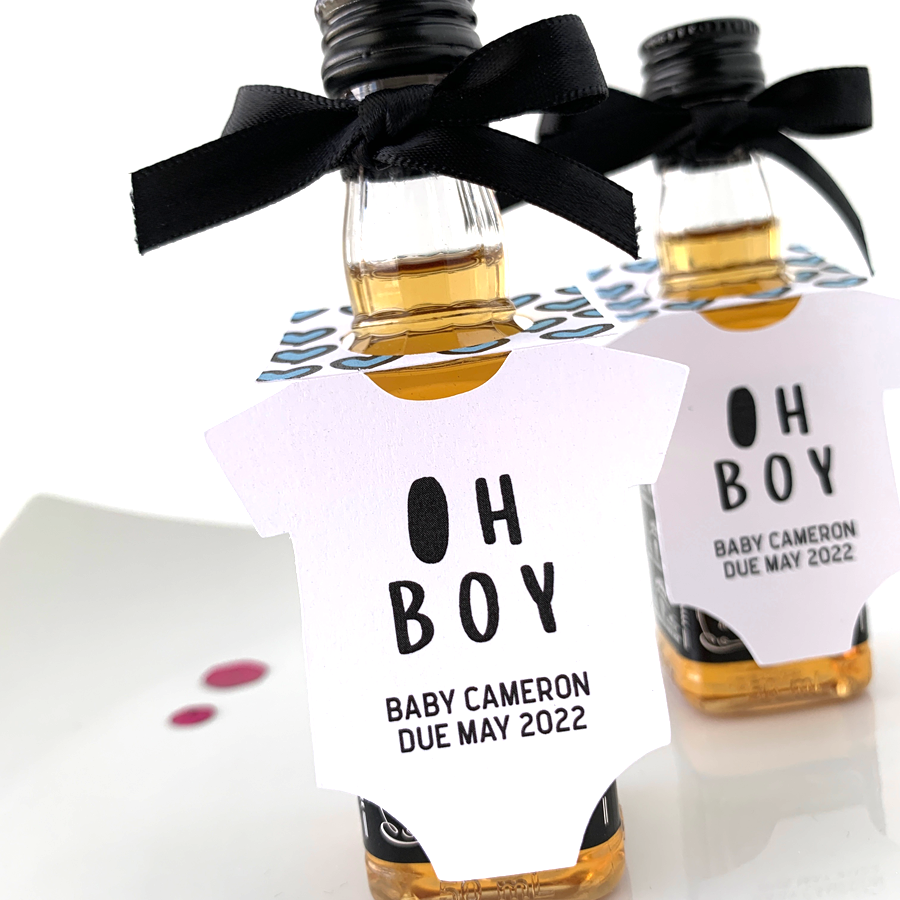 oh boy baby shower favor tags