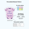 Fun Baby Shower Favor Labels-Onesie Stickers-Paper Cute Ink