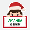 Personalized Santa Gift Labels for Children, No Peeking Stickers