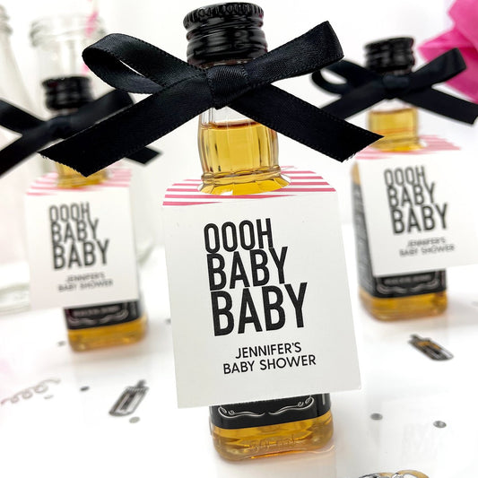 Baby Shower Favor Tags Oooh Baby Baby-mini bottle tags-Paper Cute Ink