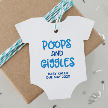 Poops and Giggles Baby Shower Favor Tags
