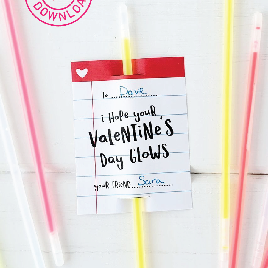 Glow Stick Valentine Card – Paper Cute Ink