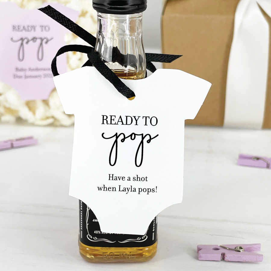 Ready To Pop Mini Liquor Bottle Tags