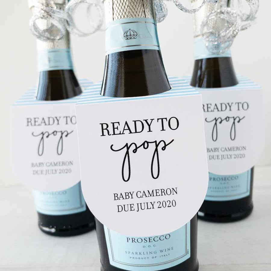 Ready to Pop Mini Champagne Bottle Tags