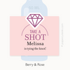 Take A Shot She's Tying The Knot Liquor Bottle Labels, Set of 12 Labels