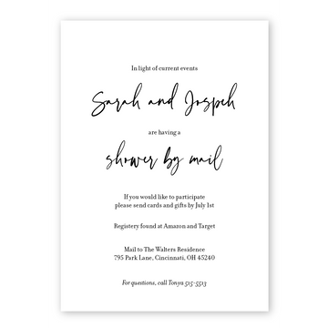 shower by mail invitation
