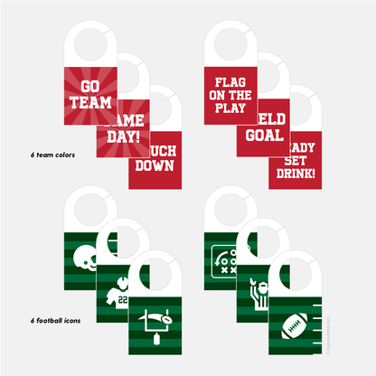Football Party Tags Mini Bottle Tags – Paper Cute Ink