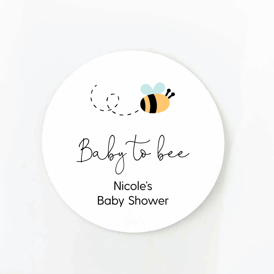Sweet As Can Bee Baby Shower Favor Labels