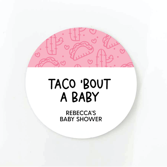 Taco Bout A Baby Fiesta Baby Shower Favor Labels