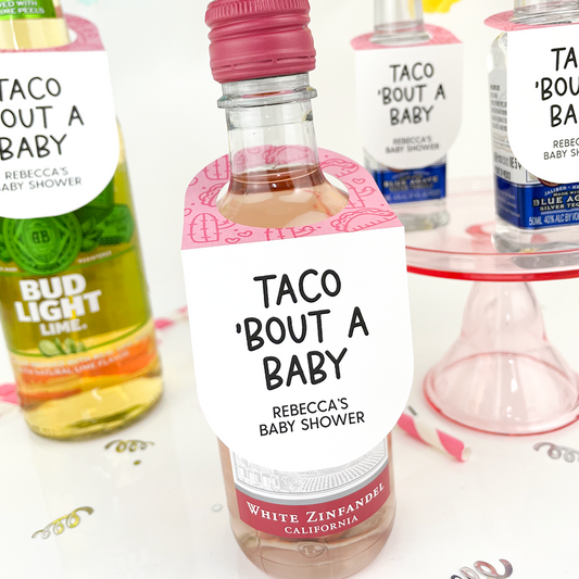 Taco Bout A Baby Mini Drink Tags