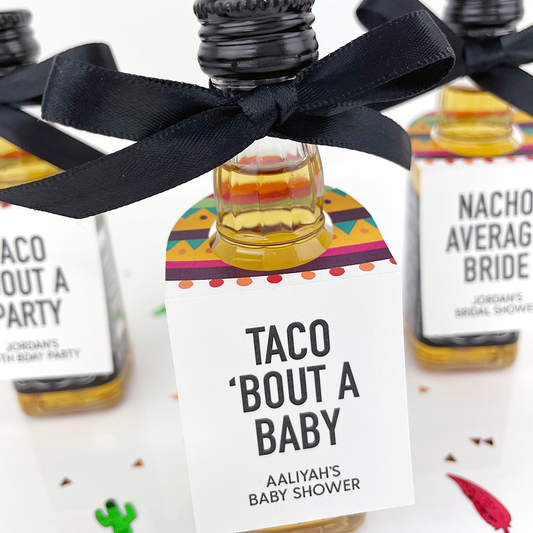 Taco Bout A Baby Sombrero Mini Bottle Tags-Paper Cute Ink