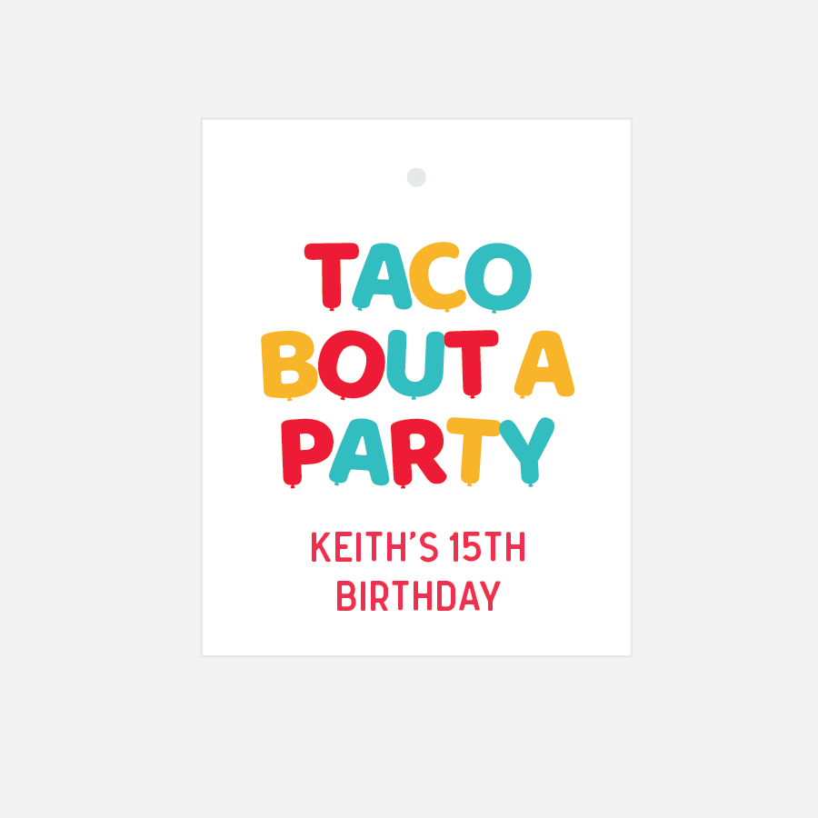 Taco Bout A Party Birthday Favor Tags