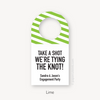 Take a Shot We're Tying the Knot Engagement Party Favor Tags