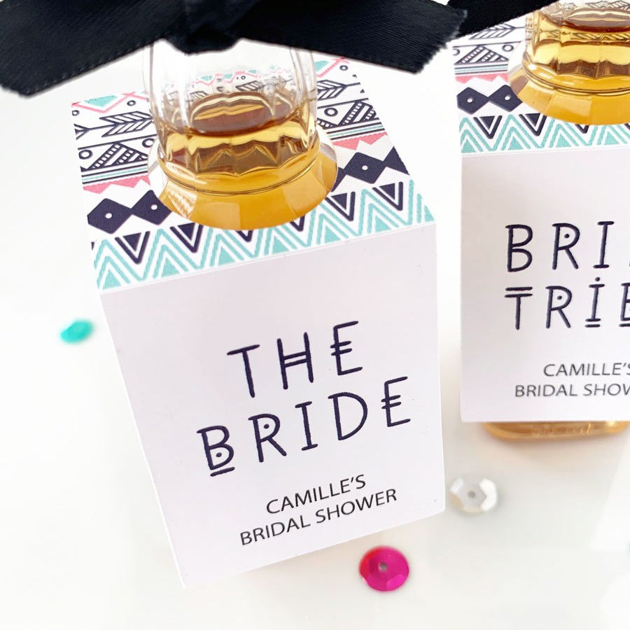 Bride Tribe Bridal Shower Mini Bottle Tags
