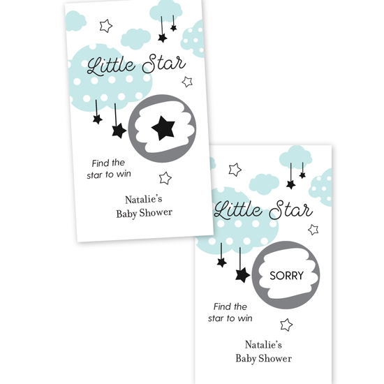 Twinkle Twinkle Little Star Baby Shower Scratch Off Game