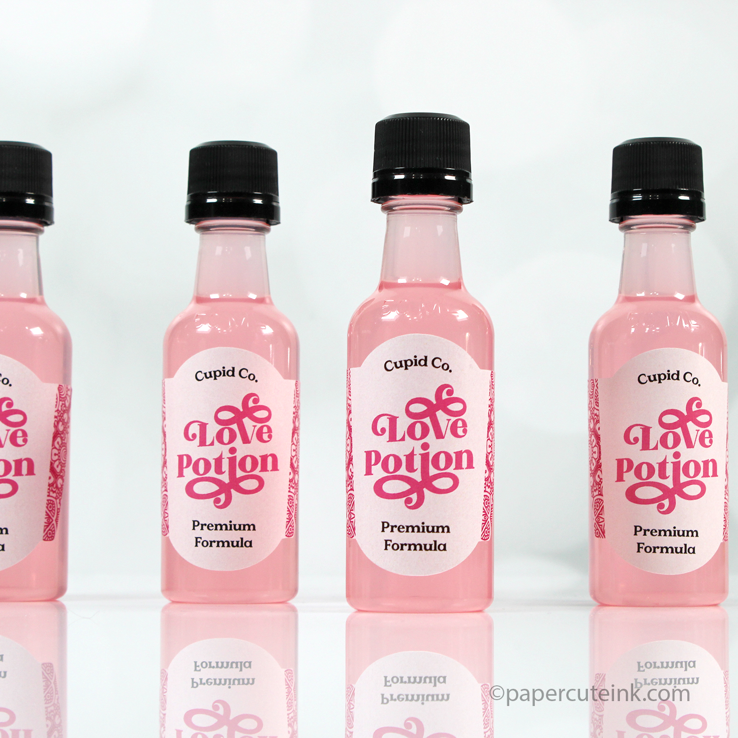 pink love potion mini liquor bottle favor labels