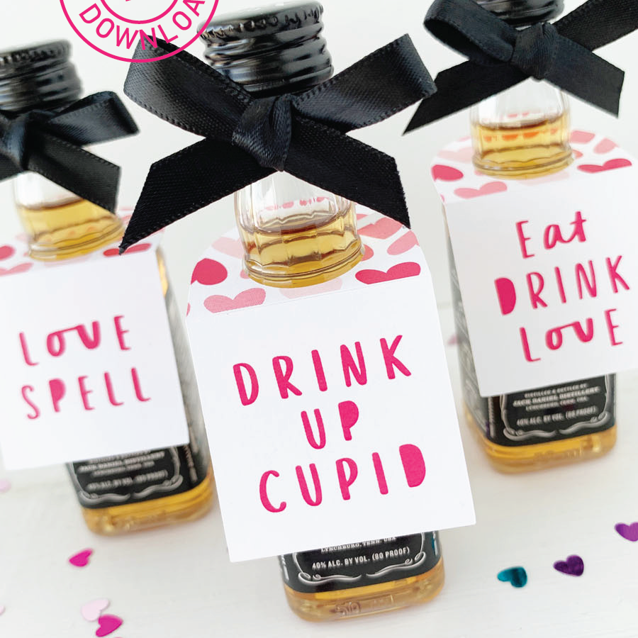 Galentine's Day Mini Liquor Tags