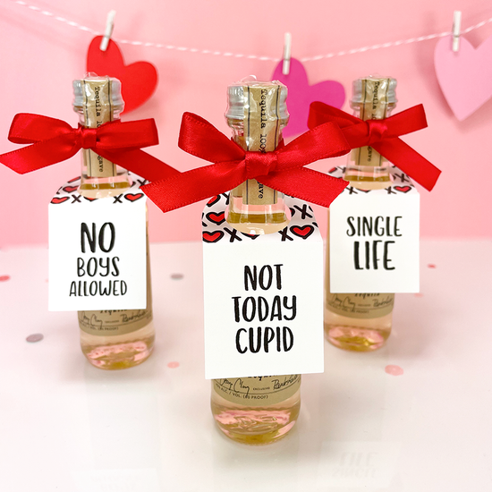 anti valentines day party favors for singles mini liquor bottles