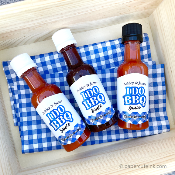 I Do BBQ Party Favors, Wedding Party Ideas, Mini BBQ Sauce Favors