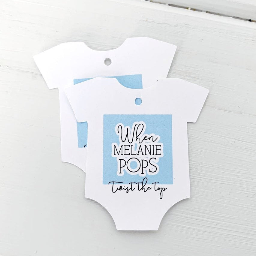 When She Pops Baby Shower Tags-medium bodysuit tags-Paper Cute Ink