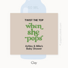 twist the top baby shower mini wine bottle labels