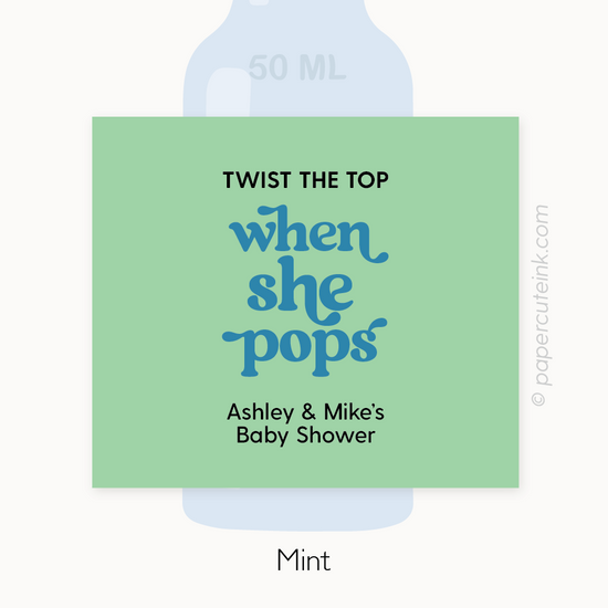 baby shower favors mini wine bottle labels