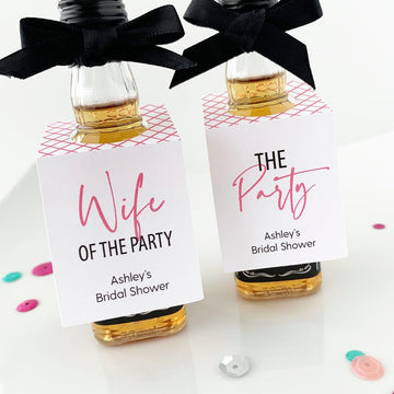 Wife of the Party Mini Liquor Favor Tags