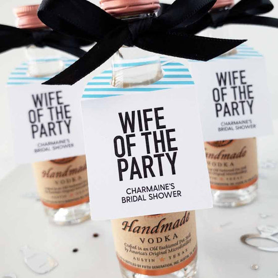 Wife of the Party Mini Liquor Tags-mini bottle tags-Paper Cute Ink