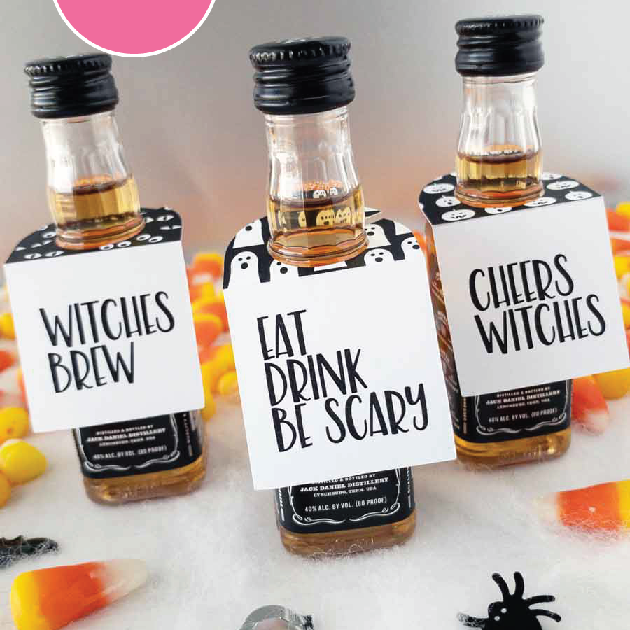 Printable Halloween Mini Bottle Tags