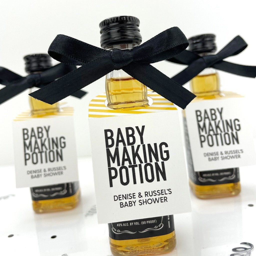 personalized baby making potion baby shower favor tags