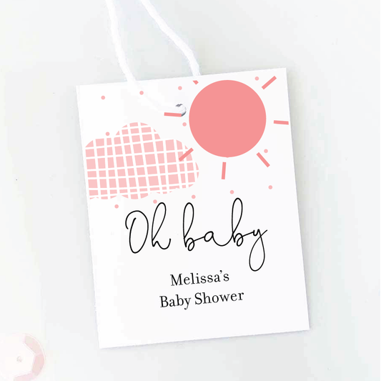 You Are My Sunshine Baby Shower Favor Tags